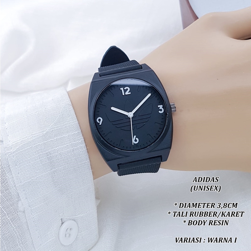 (BISA COD) JAM TANGAN UNISEX FASHION TALI RUBBER BODY BULAT POLOS