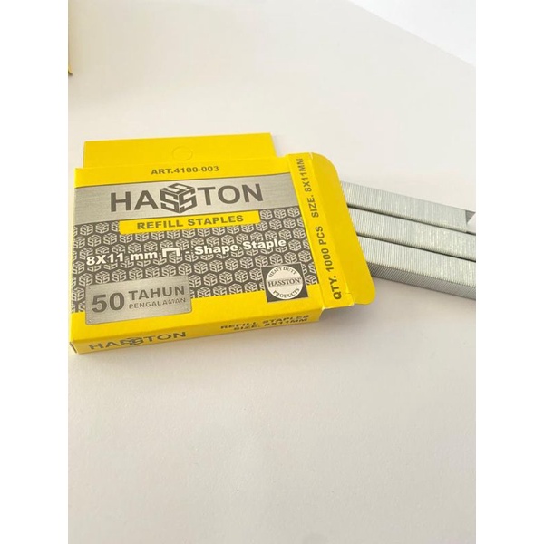 

HASSTON PROHEX / Isi Staples Stapler / Hekter Tembak / Gun Tacker Hasston Refill Air Stapler Nailer / 6 x 11 mm - 8 x 11 mm