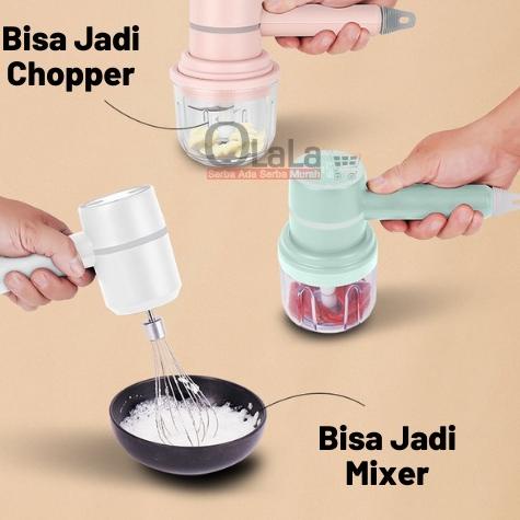 Stok Terbatas HAND MIXER BLENDER CHOPPER PORTABLE 3IN1 TUUMYY TM-3312