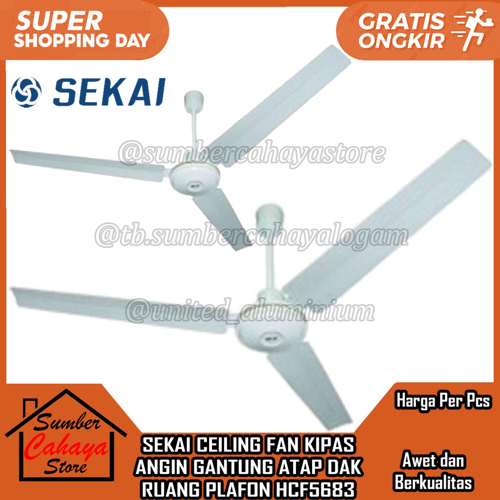 Kipas Angin Baling Ceiling Fan Sekai HCF 5683 HCF5683 ANGEN GANTUNG ATAP DAK RUANGAN TAMU MAKAN PLAF