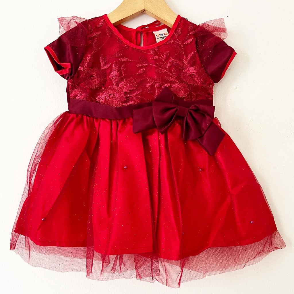 Dress Pesta Kondangan Ulang Tahun Mewah Lucu Bayi Anak Perempuan Cewek Terlaris Kode 7 Babeebabyshop