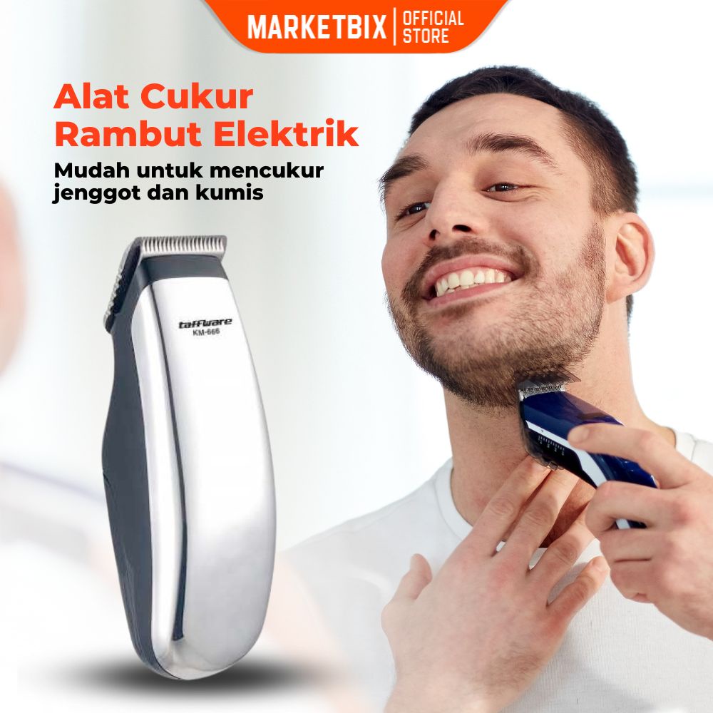 MARKETBIX Original Alat Cukur Rambut Elektrik Hair Trimmer Shaver - Cukur Jambang Jengot Kumis Brewok