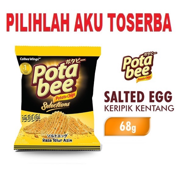 Potabee Keripik Kentang SALTED EGG - (HARGA 1 DUS ISI 30 PCS)