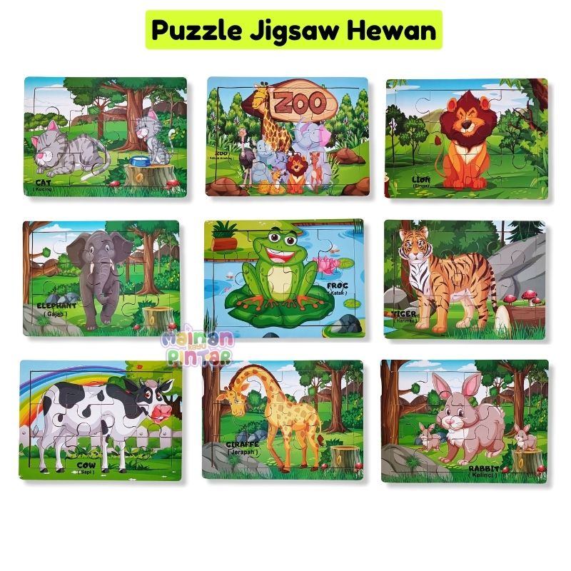 Aneka Puzzle Jigsaw Mainan Kayu Pintar Bisa COD