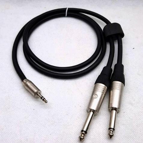 Kabel Jack Audio Canare Mini Stereo 3.5 To Akai Mono 6.5 Cabang 2Mtr