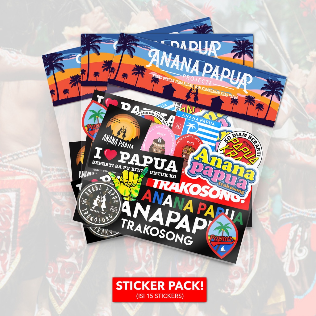 

Sticker Pack" Anana Papua Trakosong (Isi 15 stickers)