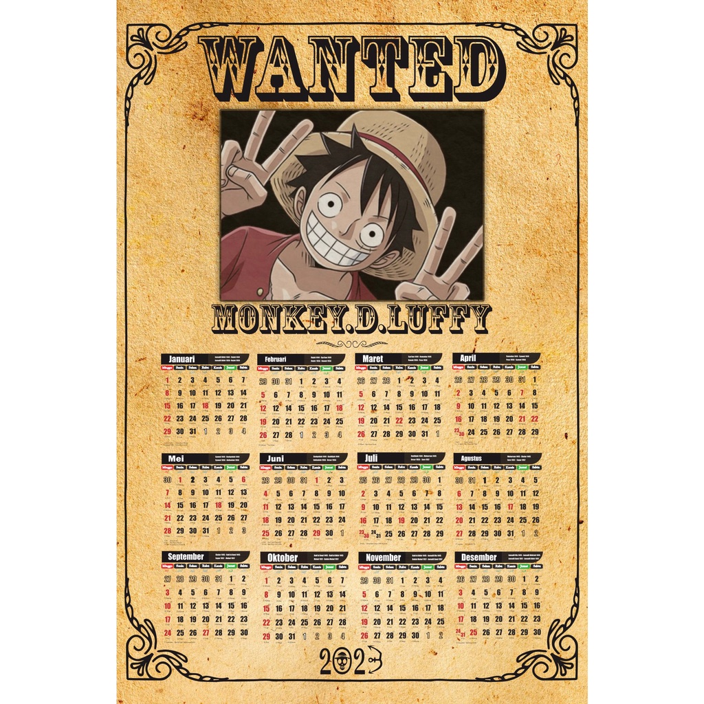 

Poster KALENDER Bounty One Piece SIZE A3+