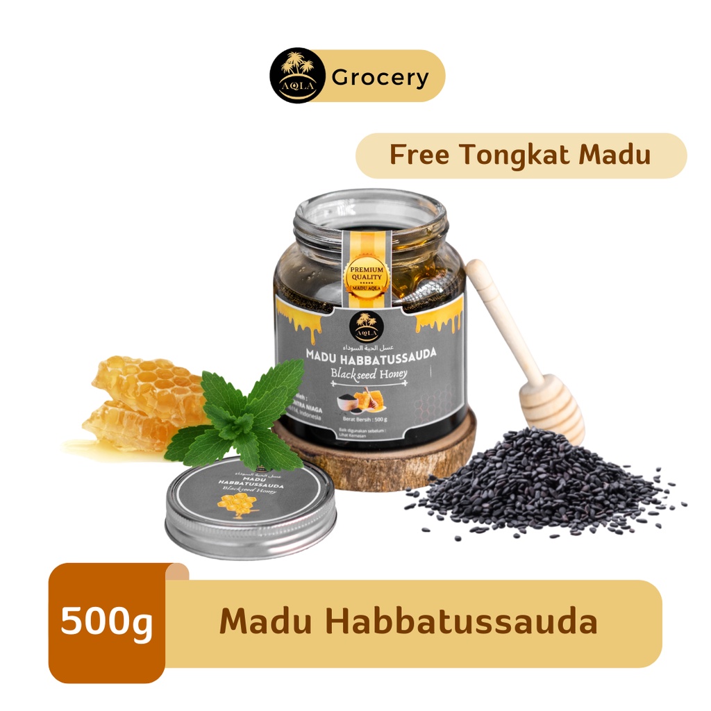 

MADU MESIR HABBATUSSAUDA GRADE A / MADU JINTEN HITAM ASLI 100% - 500GR MADU HABBATUSAUDA MADU