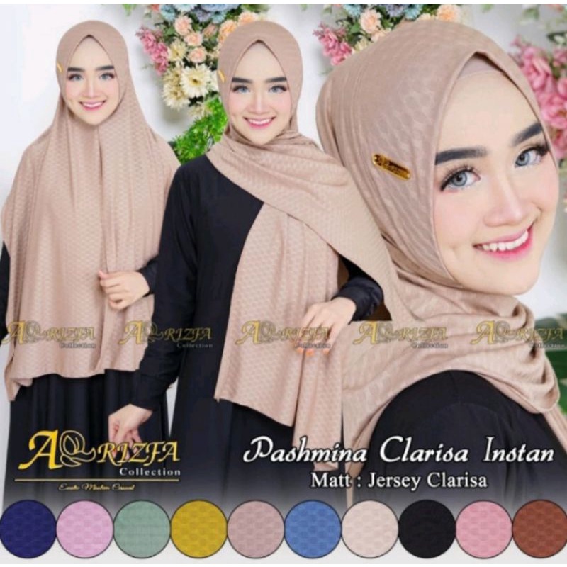 Hijab AQRIZFA pashmina Clarisa instan ORI