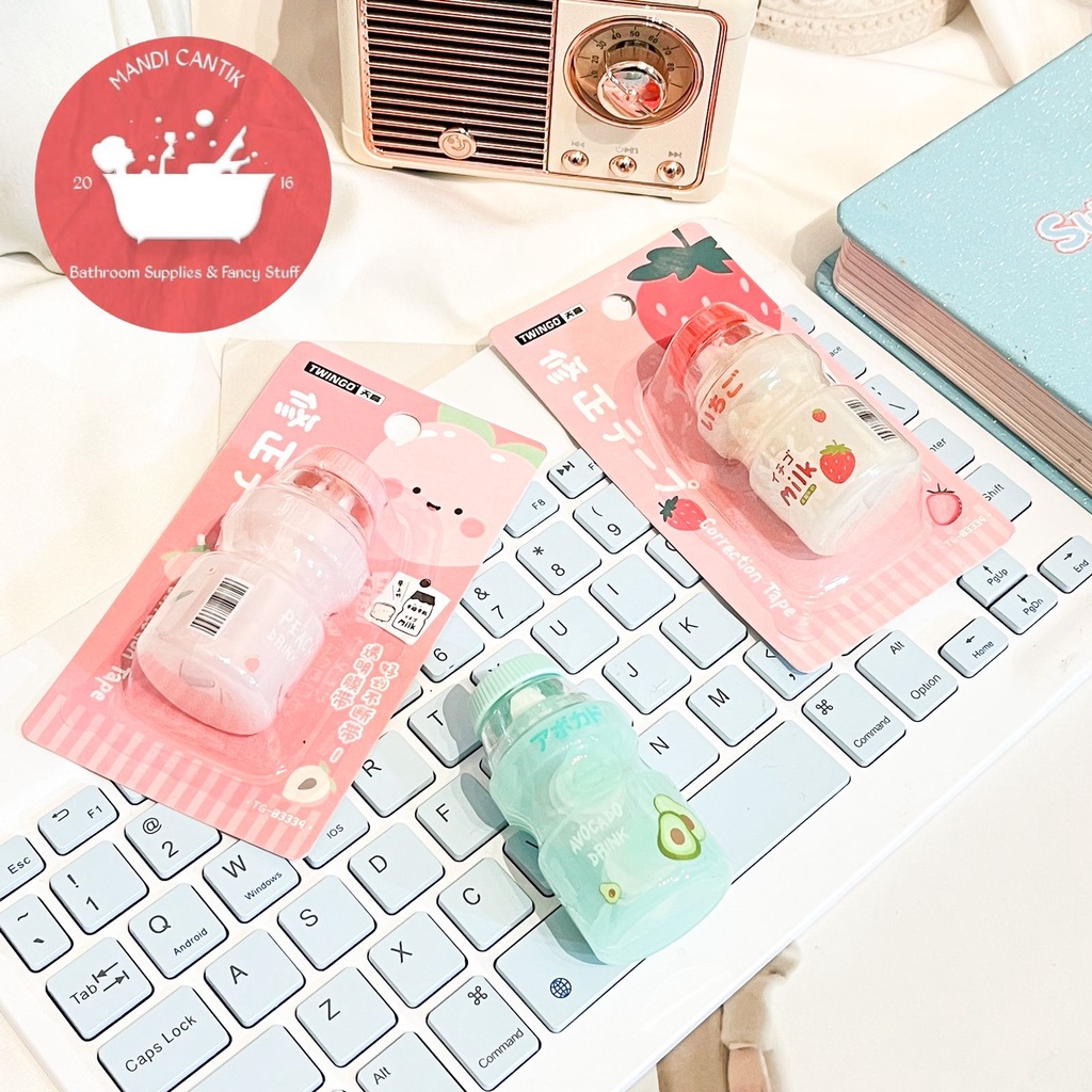 

Correction Tape Bentuk minuman susu korea lucu Tip x Tipex Tip ex alat tulis sekolah kado unik penghapus pulpen