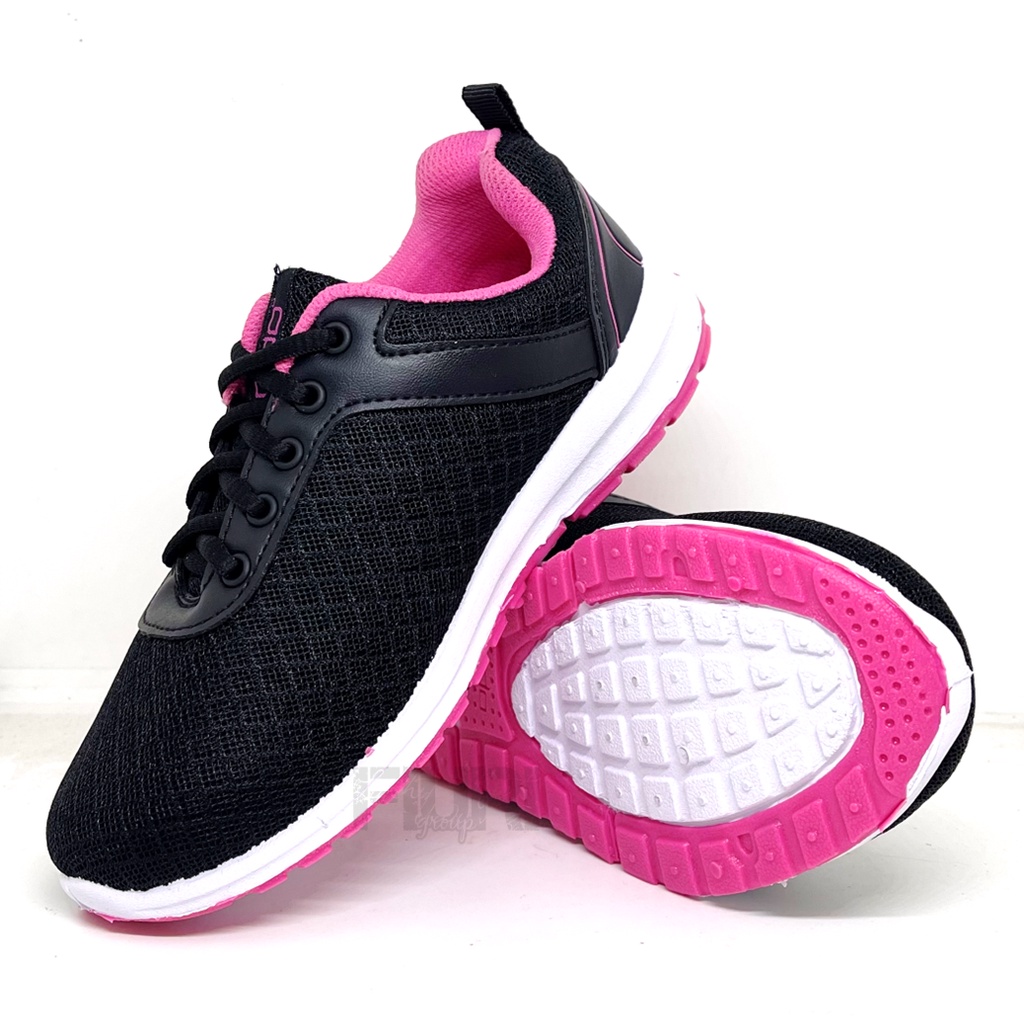 FIURI - ANDO ORIGINAL - AIDA 33-40 HITAM PINK - SEPATU SNEAKERS SPORT KANVAS SOL KARET ANAK PEREMPUAN - SEPATU KETS FASHION TRENDY WANITA DEWASA - SEPATU OLAHRAGA LARI FITNES SENAM KERJA KULIAH BERTALI CEWEK MURAH PROMO DISKON BONUS KAOS KAKI