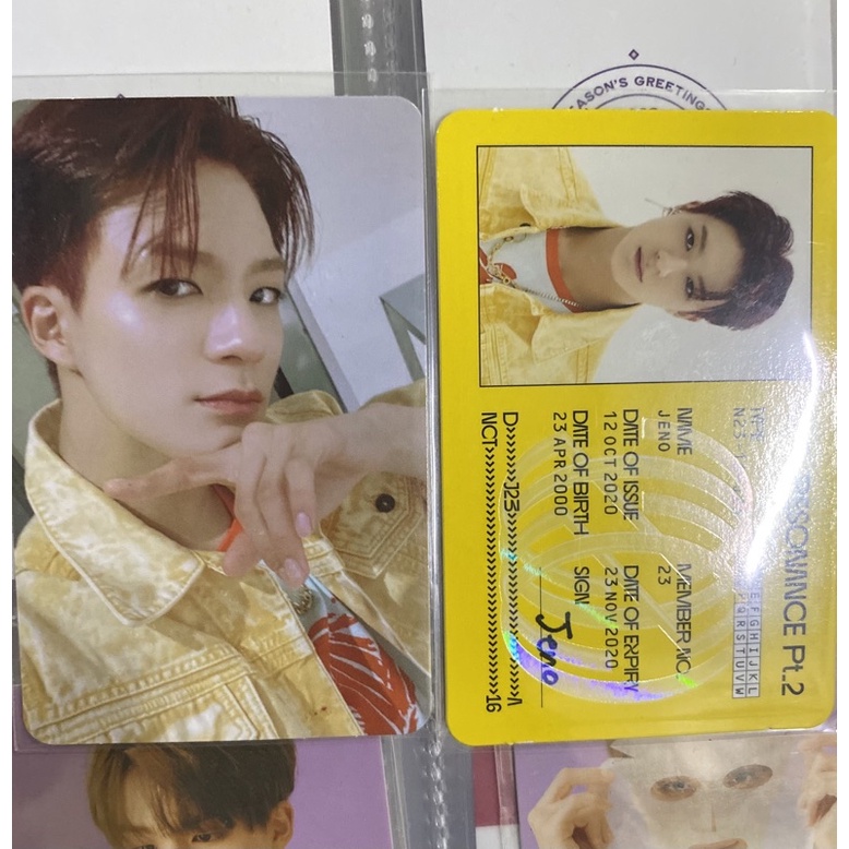 Jeno Photocard Resonance ID past departur