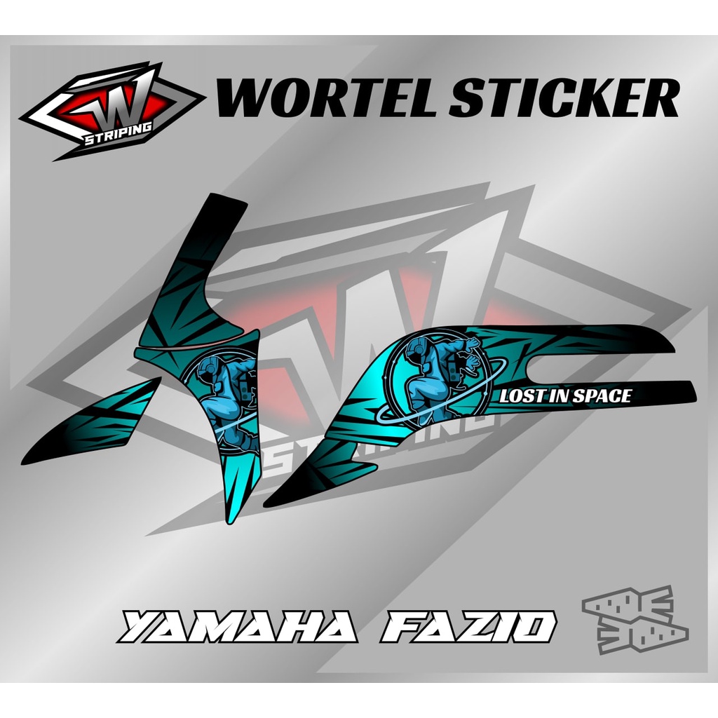 Striping Fazio-Stiker Hologram Decal Motor Fazio Astronot