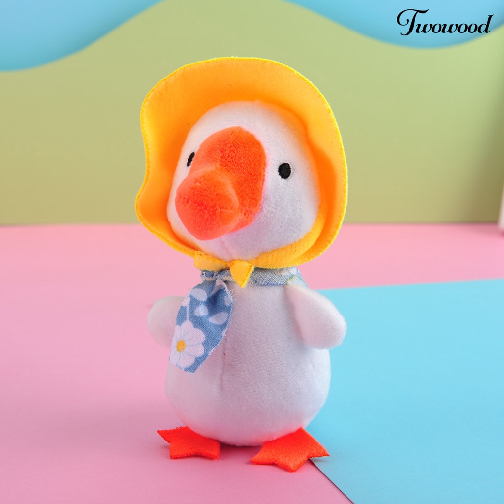 Twowood Gantungan Kunci Boneka Plush Angsa Lucu Untuk Hadiah Anak
