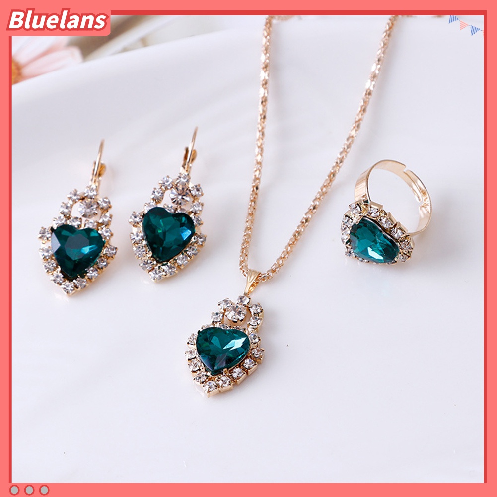 Kalung Liontin Berlian Imitasi Bentuk Hati Untuk Wanita