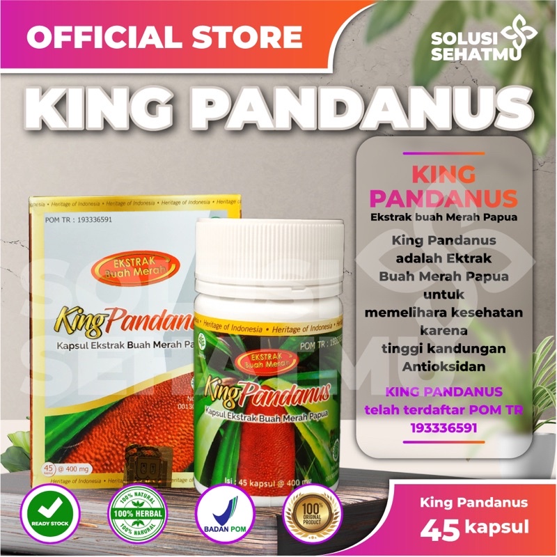 KING PANDANUS KAPSUL OBAT HERBAL EKSTRAK BUAH MERAH PAPUA