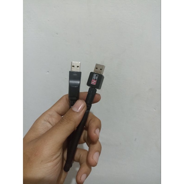 Wifi dongle reciever antena set to box stb digital tv laptop pc tv box nonton youtube di tv digital wifi mt17601