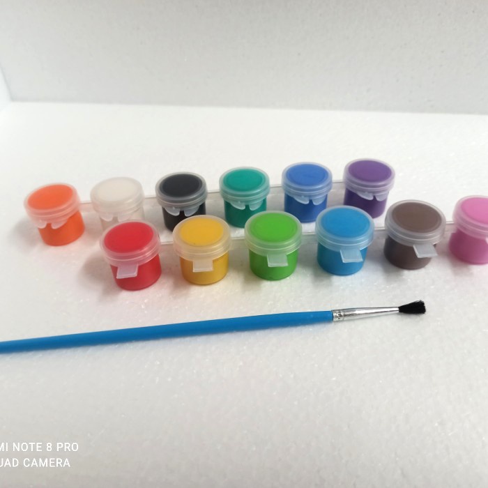 

Trendi Cat Acrilik Set Cat Kanvas Cat Mewarnai 12X5 Ml + 1 Kuas Terlaris