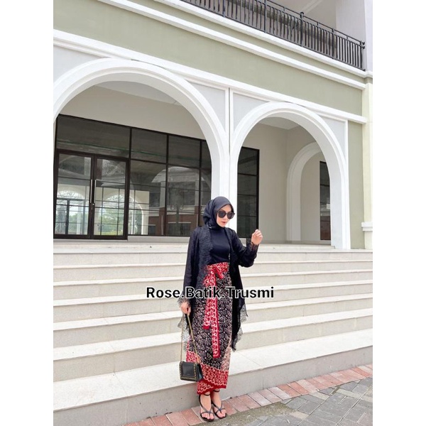 SET WANITA OUTER LACE+ ROK LILIT BATIK PULAUAN TERMURAHH
