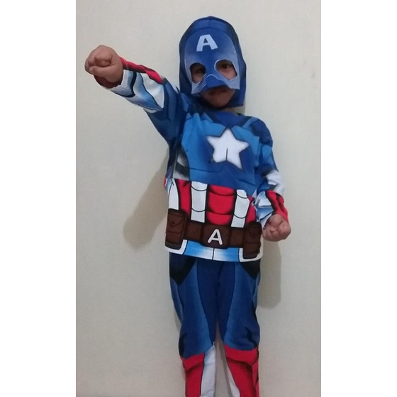 Kostum captain america/ baju anak captain america Termurah