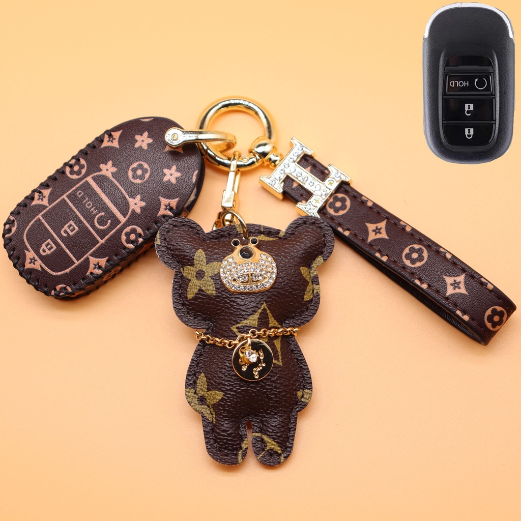 Cover Kunci remote Mobil keyless Bahan Kulit Untuk HONDA CIVIC / CRV / HRV / ACCORD