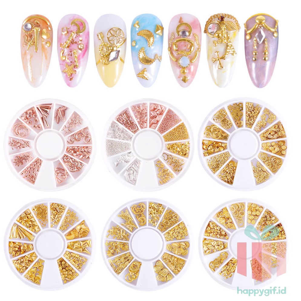 Aksesoris Hiasan Kuku Wheel Nail Art Silver Rose Gold Wheel / DIY Kuku / Nail Art accesories Manicure Nail Charm KU042