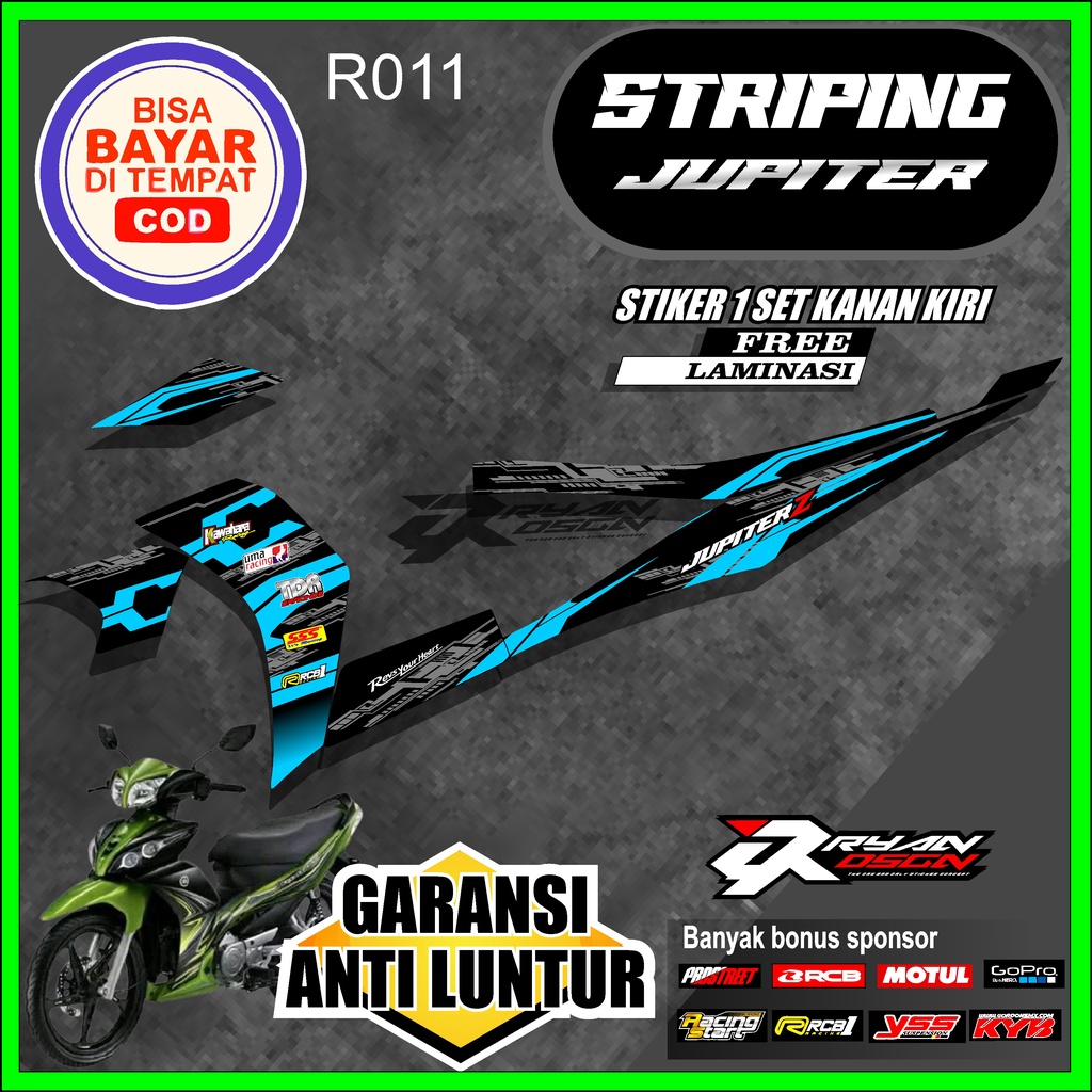 Sticker Striping JUPITER Z ROBOT - Striping Variasi Motor JUPITER Z ROBOT Motif Racing