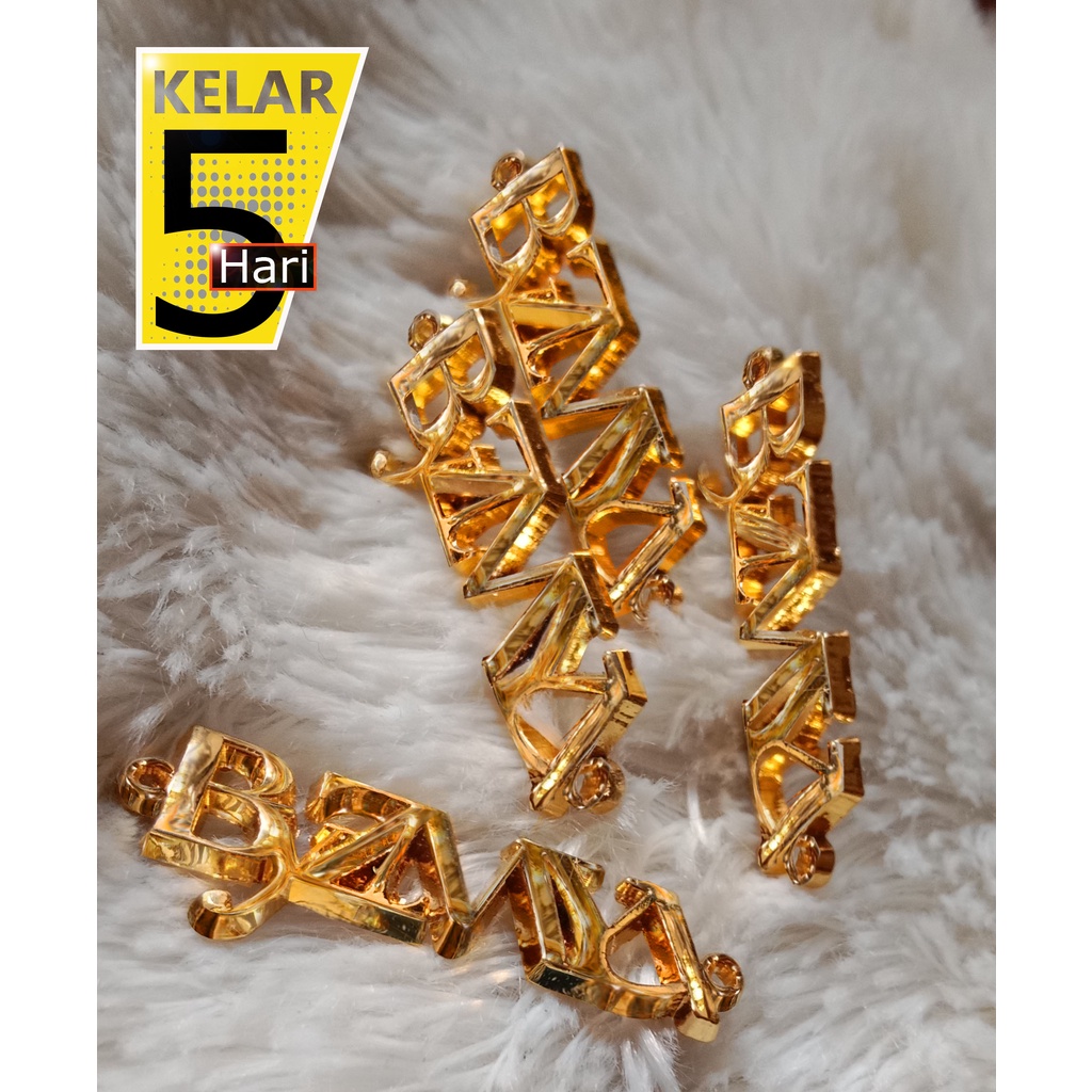 Label plat jilbab custom desain sendiri murah cepat untuk label dan logo merk kerudung dan pin hijab