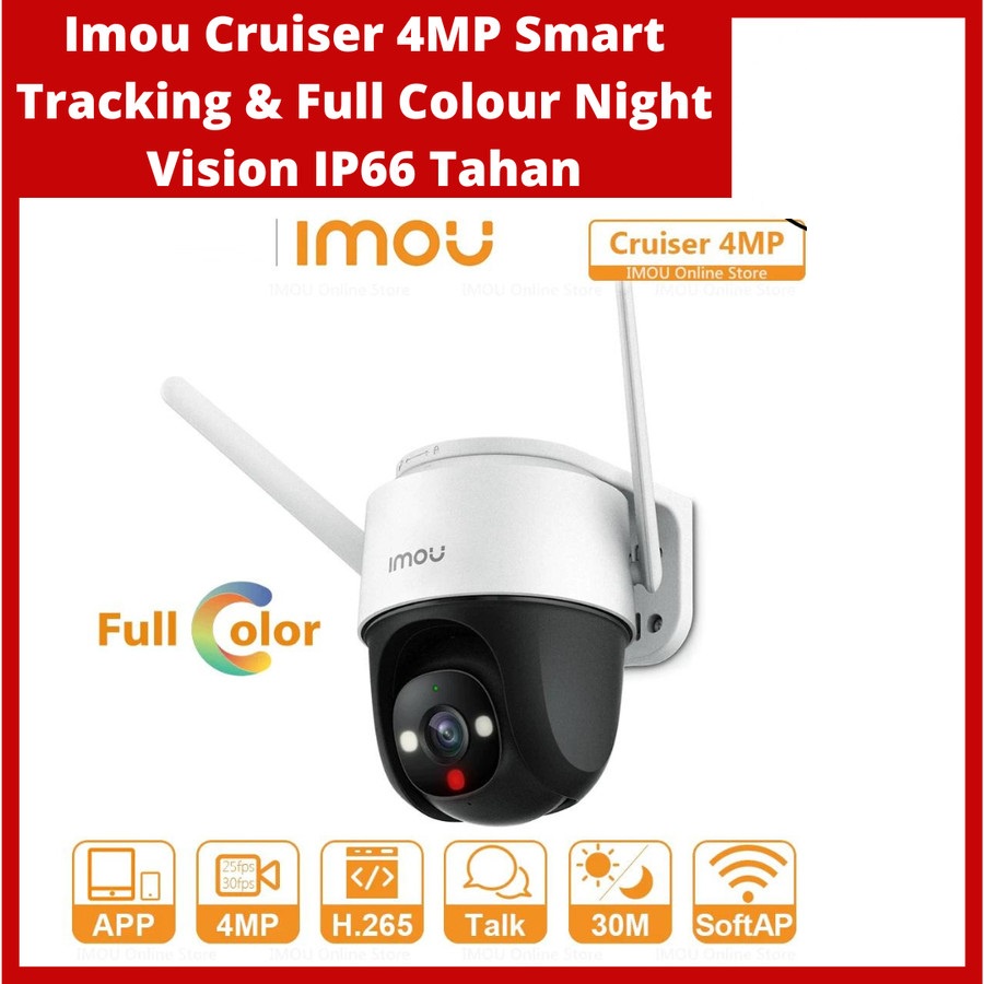 IMOU CRUISER 4MP IPC-S42FP-D H265 Color Night Vision Two-Way Talk IP66