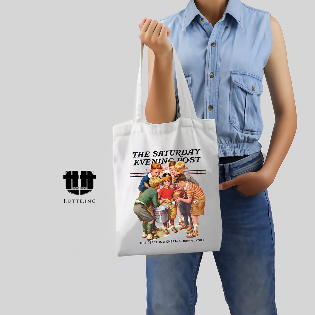 TERBARU Totebag Kanvas Premium Lutte.Inc Tote bag High Quality Series Oldschool