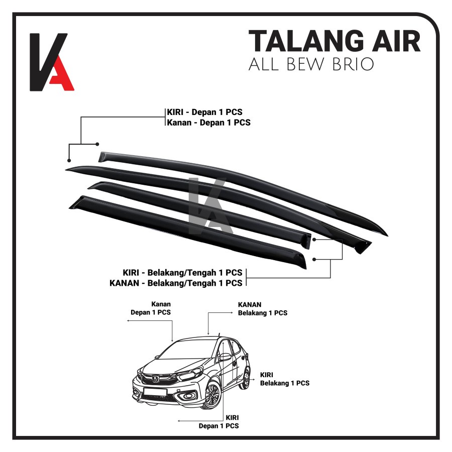 TALANG AIR MOBIL HONDA ALL NEW BRIO MODEL SLIM ORIGINAL BERKUALITAS