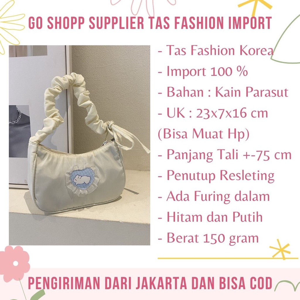 Tas Selempang Bahu Hand Bag Wanita Import Fashion Korea Terbaru - Tas Shoulder Bag Wanita Kekinian - TG07