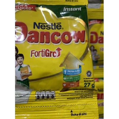 

BISA ✨COD✨ Susu Dancow PUTIH Fortigro renceng 27gr x 10 sachet. 27 gram 