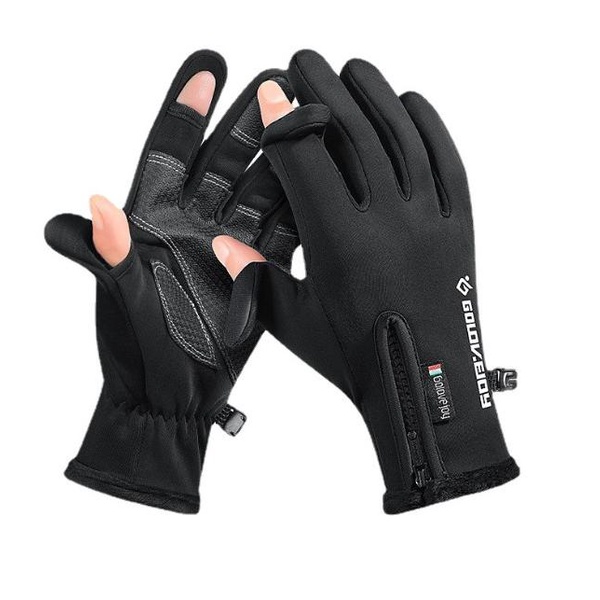 [BISA COD] Sarung tangan Motor Pria Anti slip Touchscreen anti air jari terbuka
