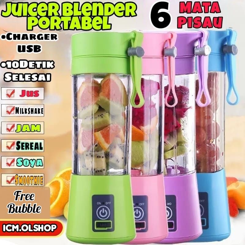 Blender portabel USB 6mata &amp; 8mata juicer portabel ⭐ ICM ⭐