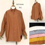 Kemeja denim fresize Wanita Oversize Linen Shirt Linen Oversize Polos Rivanno Collection