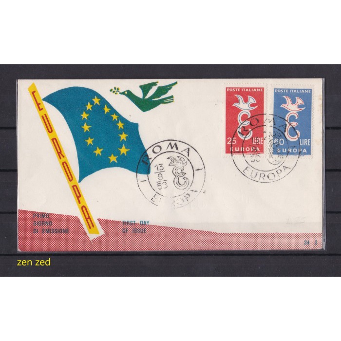 

A059 Perangko FDC SHP Italia 1968 Europa Stamps 1 Pcs