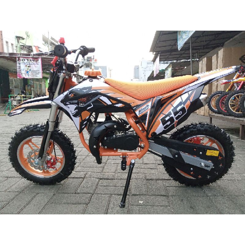 MOTOR MEDIUM TRAIL BLACKPANTHER 50 CC DOUBLE KNALPOT - MAINAN MOTOR CROSS ANAK