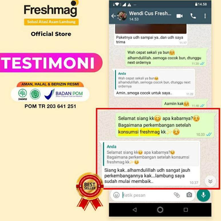 

CUCI GUDANG Freshmag madu lambung FreshMaag Madu Atasi Maag Asam Lambung Tinggi & GERD Mual @ 888