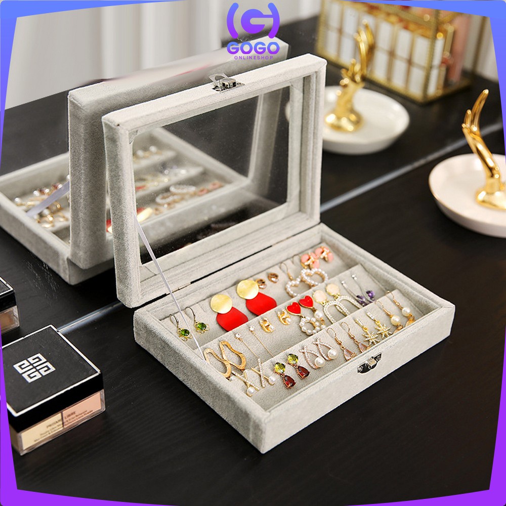 GOGO-K22 Kotak Perhiasan Seserahan Jewelry Box Cincin Kalung Tempat Penyimpanan Aksesoris Wanita