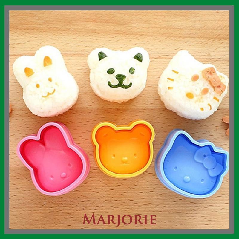 Cetakan Nasi Bola Rice Mold Cetakan Nasi Dengan 3 Motif Lucu Bola Shake-MJD