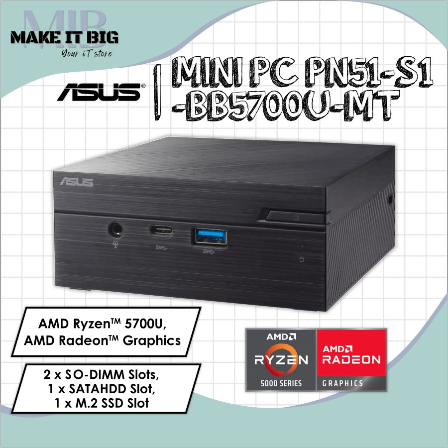 ASUS MINI PC PN51-S1-BB5700U-MT