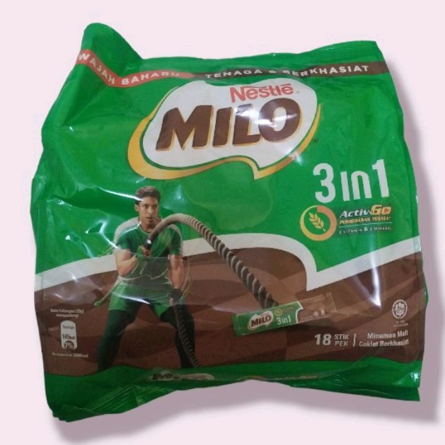 

Milo 3 in 1 Malaysia 18 sachet Original Exp. 30.09.2023 Bisa COD