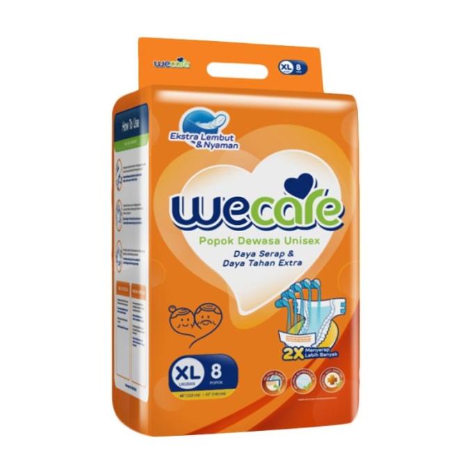 WE CARE PAMPERS DEWASA / POPOK DEWASA WE CARE - 8 PCS - XL 72-krendang Murah