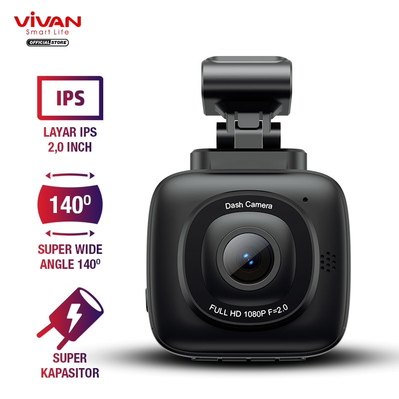 VIVAN Dash Cam / CCTV Mobil 1080HD VDR01 Super Wide Angle High Resolution