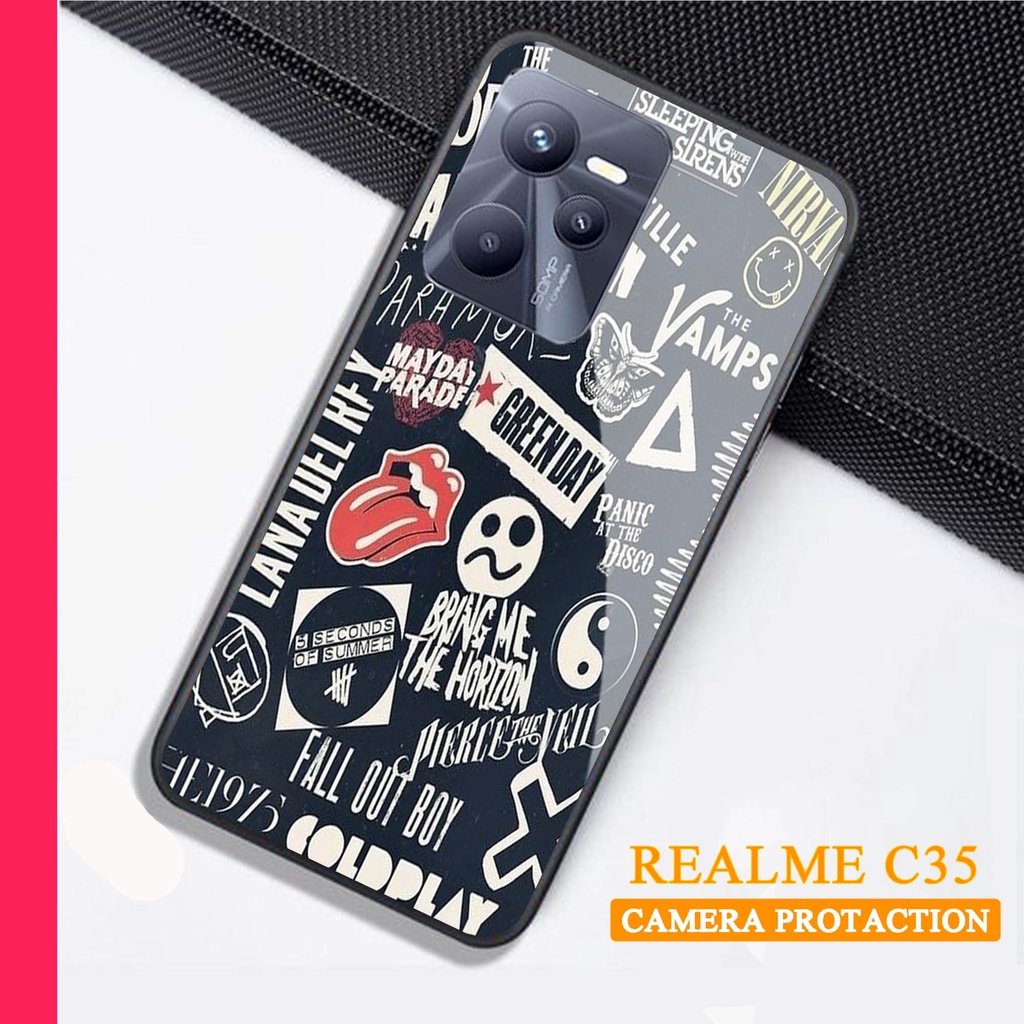 Softcase Glass Kaca REALME C35 - Case Handphone REALME C35 [T06]