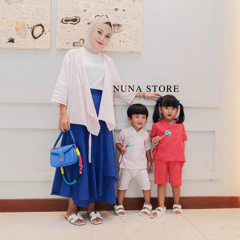 Nuna Store Kimono Baju Pendek Kimono Bayi Celana Pendek One Set Kimono Takoyaki Usia 1 – 3 Tahun