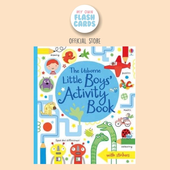 Child Book Usborne Little Boys Activity Book - Buku Edukasi Impor Anak Children