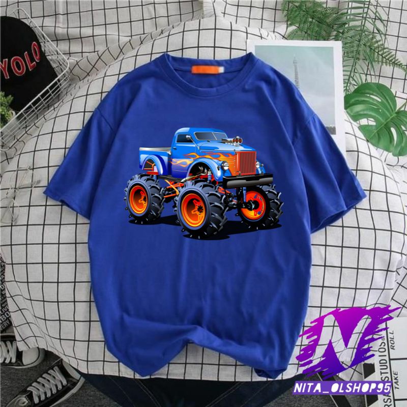 baju anak truk kaos anak mobil truk monster free nama bahan premium