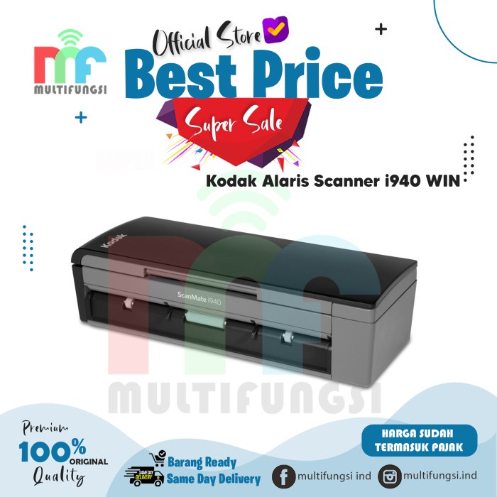 Scanner Kodak Alaris Scanner I940 Win (Adf: F4/A4) - 20 Ppm
